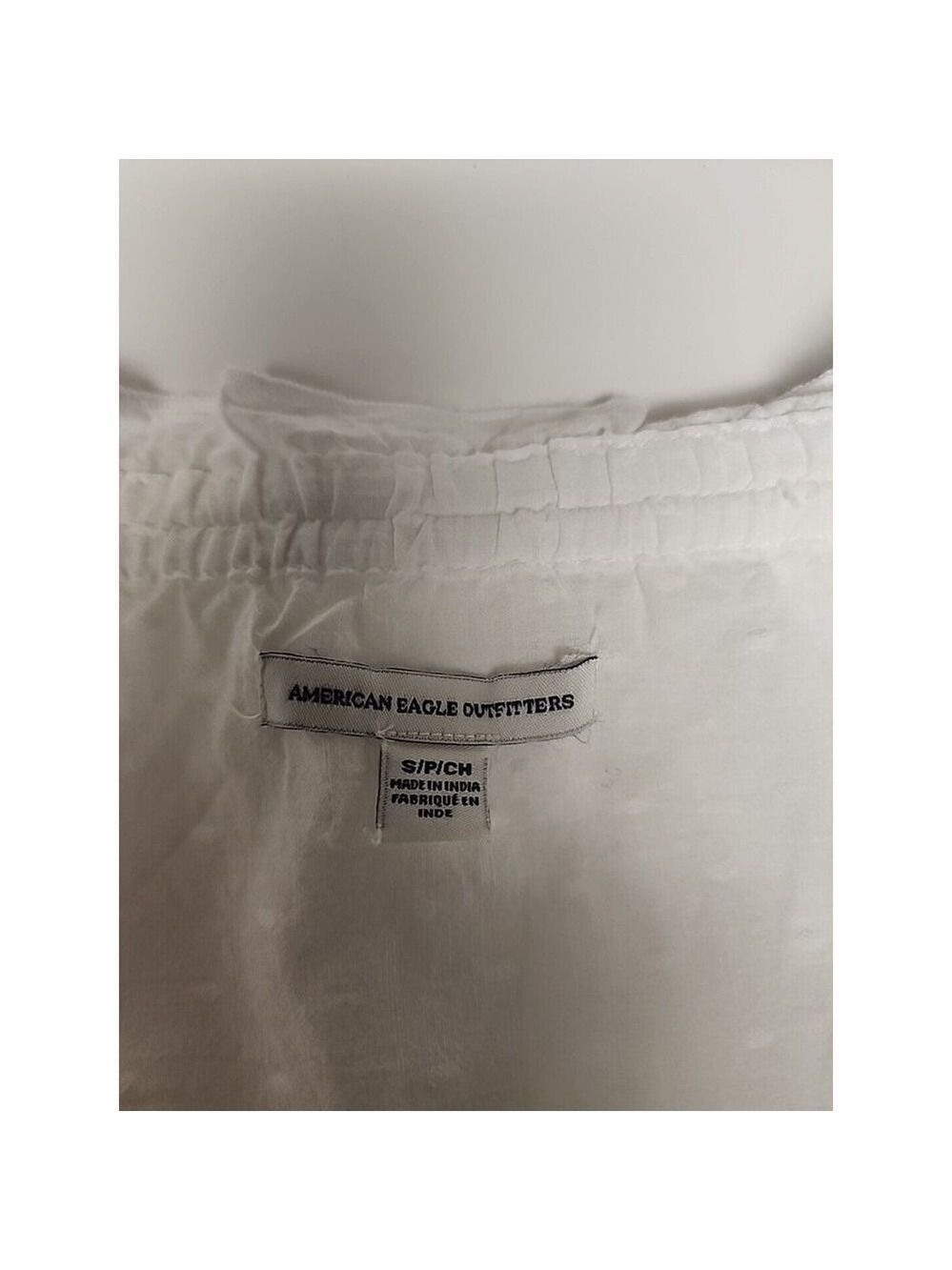 AMERICAN EAGLE OUTFITTERS Women's White Eyelet Off Shoulder Top Size Small - Picture 5 of 5